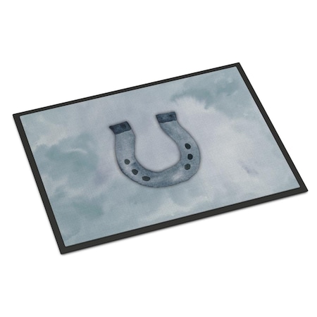 Carolines Treasures 18 x 27 in. Horseshoe Watercolor Indoor or Outdoor Mat BB7370MAT
